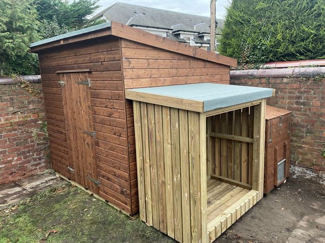 8x8 Pent with Log Store and Coal Bunker
